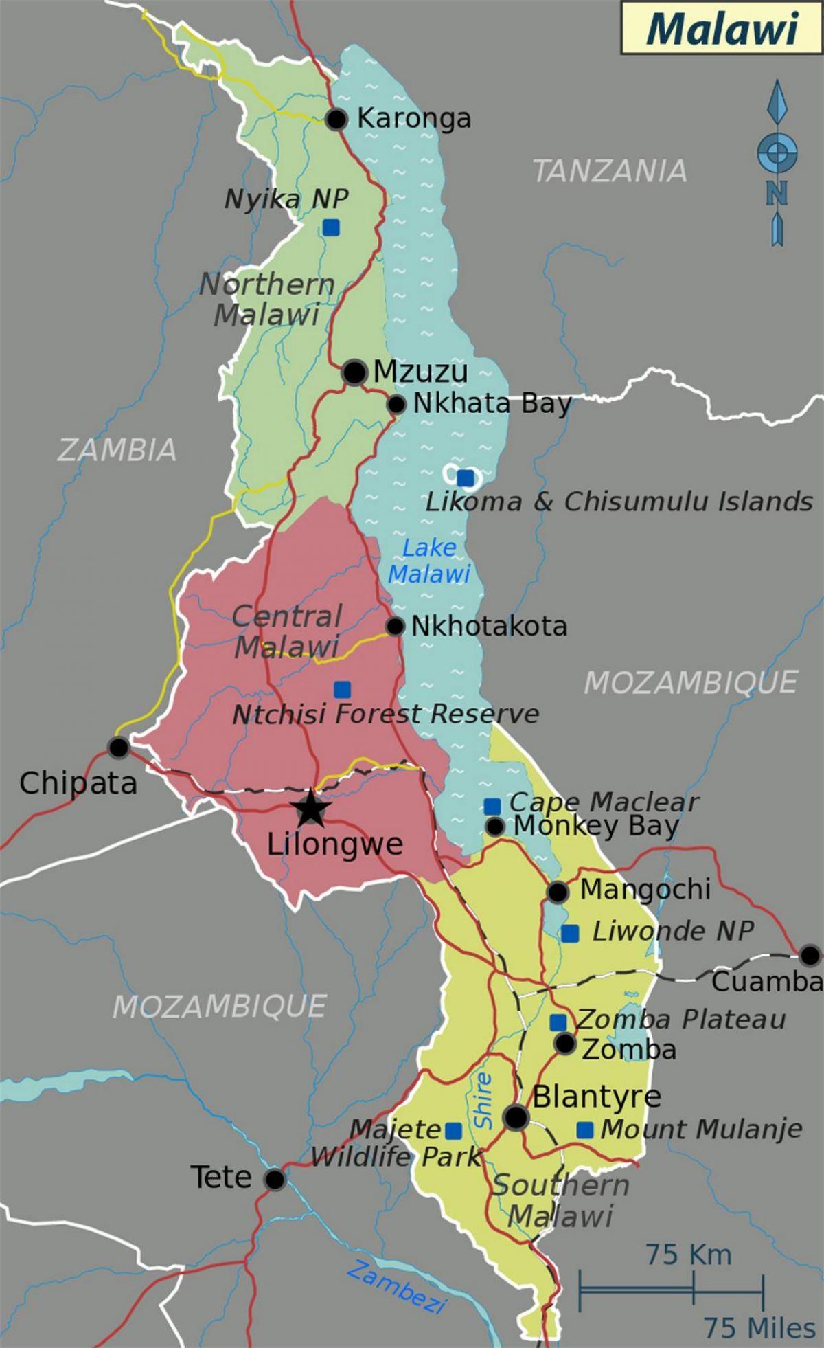 kart göl Malavi Afrika