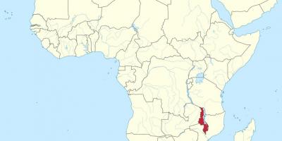 Kart Afrika göstərən Malavi